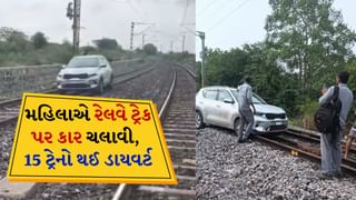 Viral Video: રેલવે ટ્રેક પર મહિલાએ ચલાવેલી કારથી હડકંપ, 15 ટ્રેન ડાયવર્ટ, “મેરે હાથ ખોલો”ની બૂમો પાડી