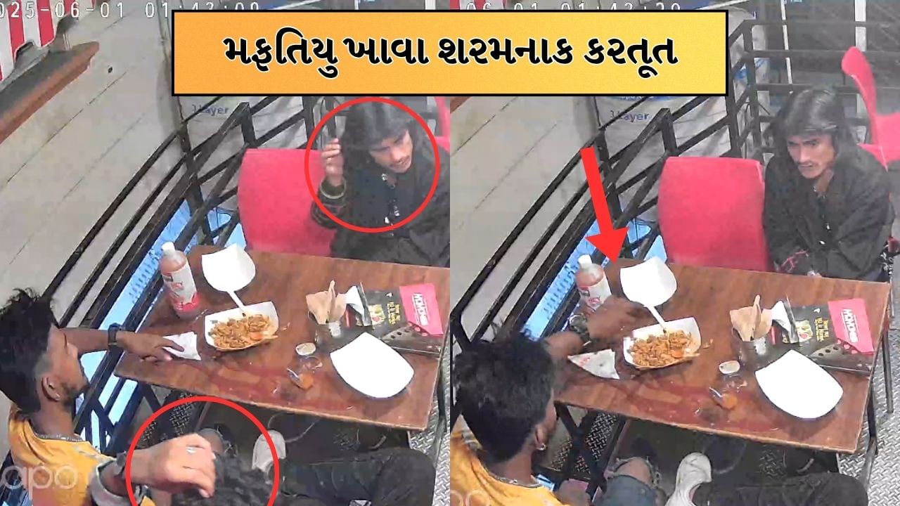 CCTV : રેસ્ટોરન્ટમાં મફતનું જમવા 3 યુવકોએ કરી અવળચંડાઇ, પોતાના જ વાળ ભોજનમાં નાખ્યા, માલિક સાથે કરી જપાજપી