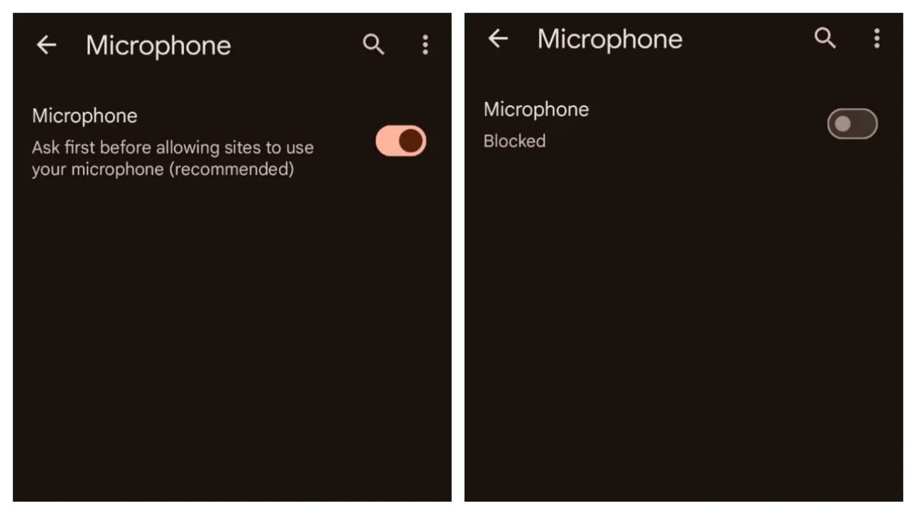 આથી તમે ગૂગલ ક્રોમના સેટિંગ્સમાં કેવી રીતે જઈ શકો છો અને માઇક્રોફોન એક્સેસ ચાલુ છે કે બંધ છે તે કેવી રીતે શોધી શકો છો અને તમે તેને બંધ પણ કરી શકો છો.