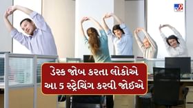 ડેસ્ક જોબ કરતા લોકોએ દરરોજ આ 5 સ્ટ્રેચિંગ કસરતો કરવી જોઈએ ડેસ્ક જોબ કરતા લોકોએ દરરોજ આ 5 સ્ટ્રેચિંગ કસરતો કરવી જોઈએ