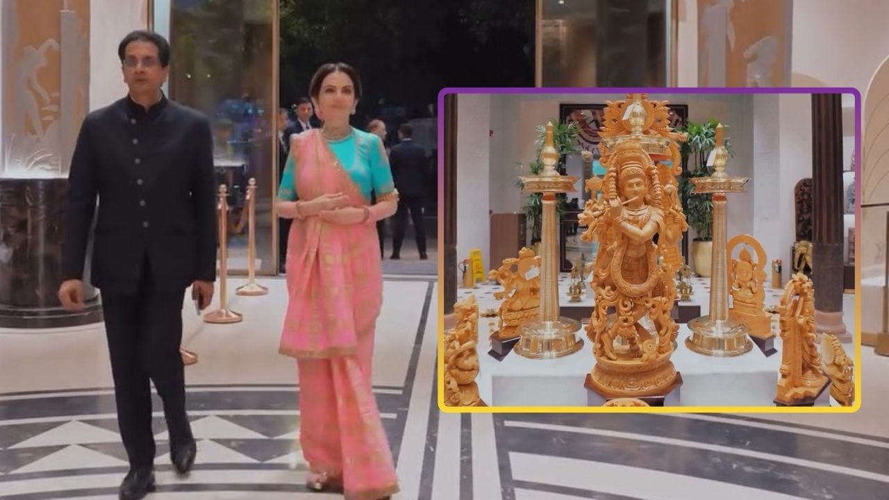 ઘરચોલા સાડી: તેણે મદુરાઈ કોટન ઘરચોલા સાડી પહેરી હતી, જે કારીગર શ્રી રાજસુંદર રાજકોટ દ્વારા હાથથી વણાયેલી છે. જેમાં 10 મહિનાથી વધુ સમય લાગ્યો હતો. તેણે ગુજરાતી સ્ટાઈલમાં સાડી પહેરી હતી.