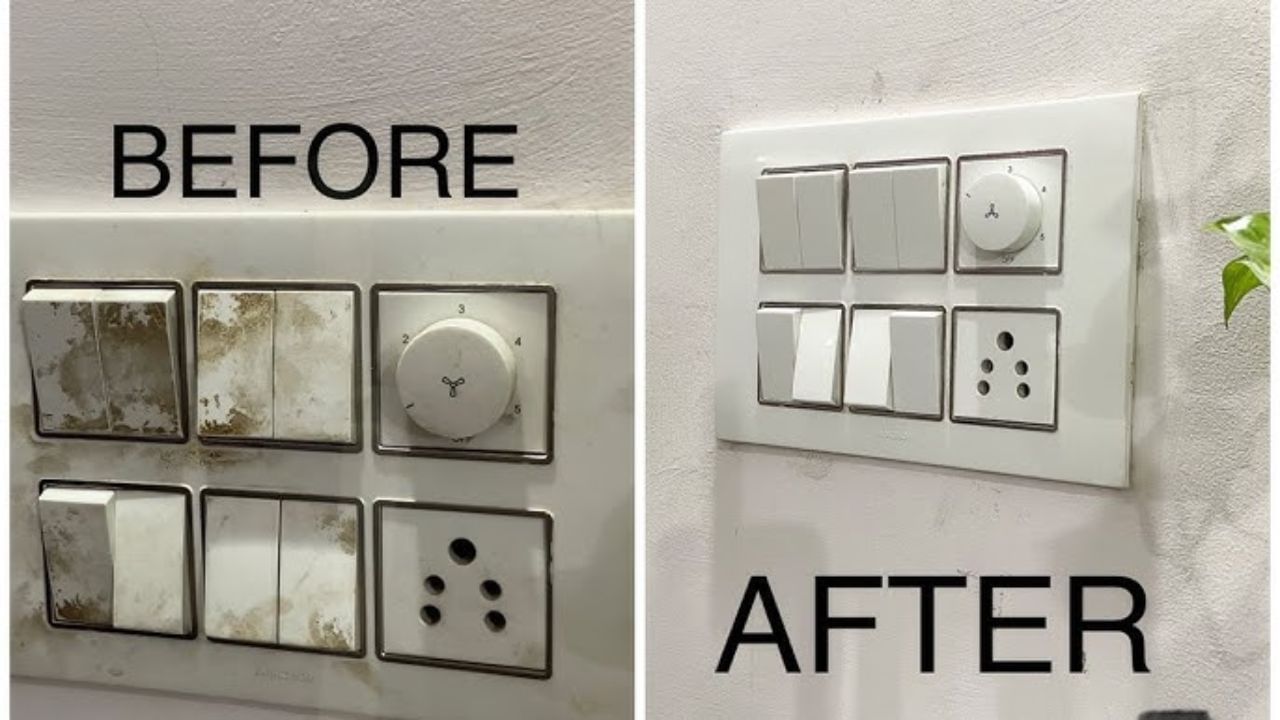 લીંબુનો રસ અને મીઠાની પેસ્ટનો ઉપયોગ કરો: ફ્રિજરેટરમાં પડેલા લીંબુનો ઉપયોગ બગડે તે પહેલાં તેને સાફ કરવા માટે કરો. આ માટે એક બાઉલમાં મીઠું લો, અડધા કાપેલા લીંબુ પર મીઠું નાખો અને તેને સ્વીચબોર્ડ પર ઘસો. સ્વીચબોર્ડને 5 થી 7 મિનિટ સુધી ઘસો અને પછી તેની અસર જુઓ.