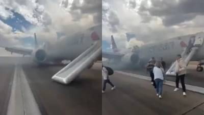 અમેરિકામાં વિમાનના એન્જિનમાં લાગી આગ, 179 મુસાફરોએ બચાવ્યો જીવ, જુઓ વીડિયો