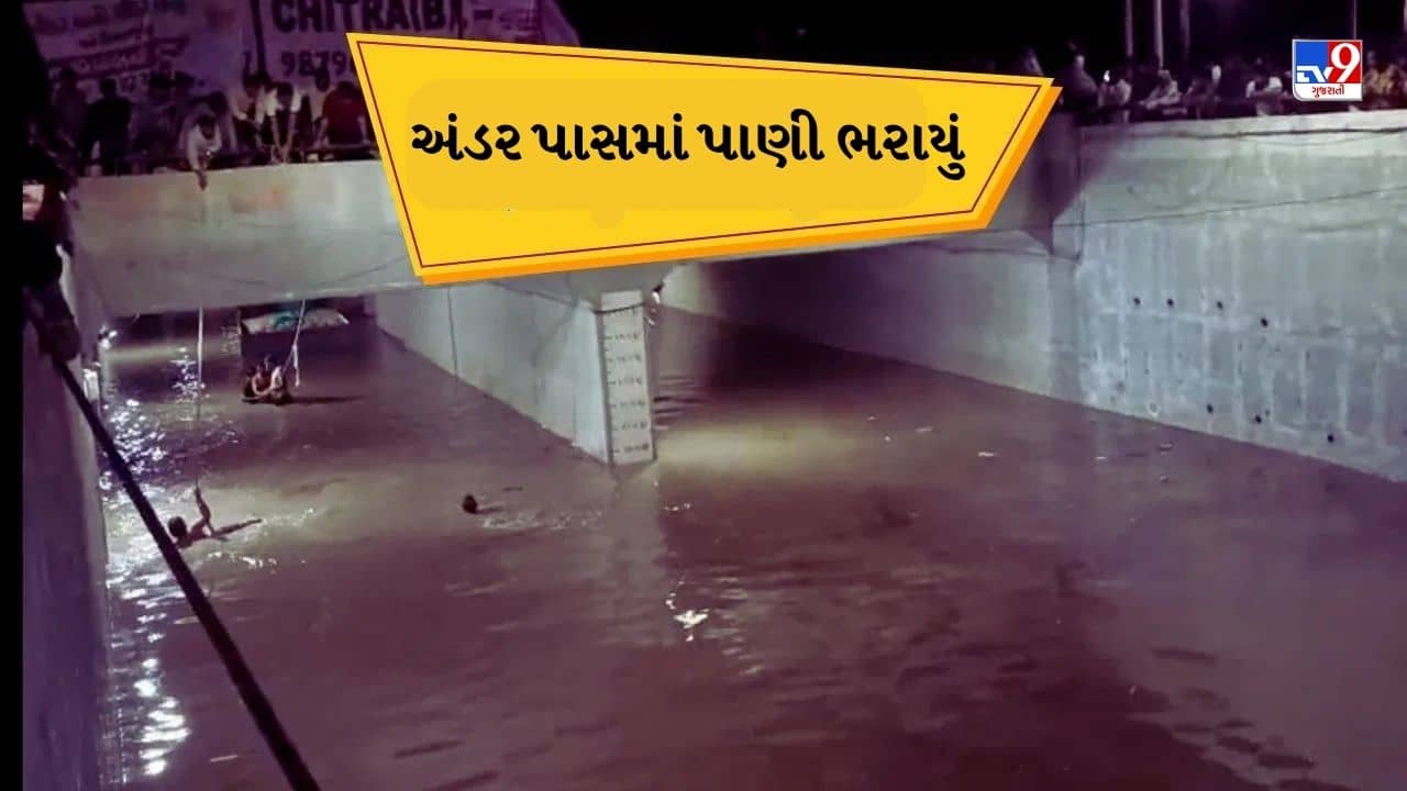 Rain News : ઊંઝાના અંડરપાસમાં ભરાયા વરસાદી પાણી, પિકઅપ ડાલું ફસાઈ ગઇ, જુઓ Video