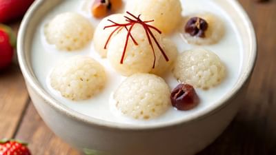 શ્રાવણમાં ઉપવાસમાં ખવાય તેવી મીઠાઈની રેસિપી આજે જણાવીશું. તમે સાબુદાણા રસમલાઈ બનાવીને પ્રસાદ તરીકે આપી શકો છો. અત્યાર સુધી તમે પ્રસાદ તરીકે ફક્ત છેનામાંથી બનેલી રસમલાઈ જ બનાવીને ખાધી હશે, પરંતુ સાબુદાણામાંથી બનેલી આ રસમલાઈ બધાને ગમશે. શ્રાવણના દિવસે તમારે આ બનાવવાનો પ્રયાસ કરવો જ જોઇએ. 