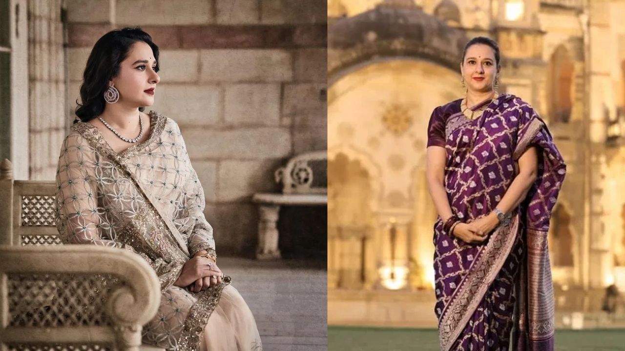 મહારાજ સમરજીતસિંહની પત્ની રાધિકારાજે પણ રાજવી કુળમાંથી છે. વાંકાનેરના રાજવી પરિવારમાં જન્મેલી રાધિકારાજેના પિતા ડૉ. રણજીતસિંહ ઝાલા 'ભારતના ચિત્તા મેન' તરીકે ઓળખાતા પર્યાવરણવિદ અને IAS અધિકારી રહ્યા છે. રાધિકારાજે દિલ્લી યુનિવર્સિટીની વિદ્યાર્થી રહી અને ત્રણ વર્ષ સુધી પત્રકાર તરીકે પણ કામ કર્યું. તેઓ આજે પણ વિવિધ સામાજિક અને પર્યાવરણ સંકળાયેલા કામમાં વ્યસ્ત રહે છે.