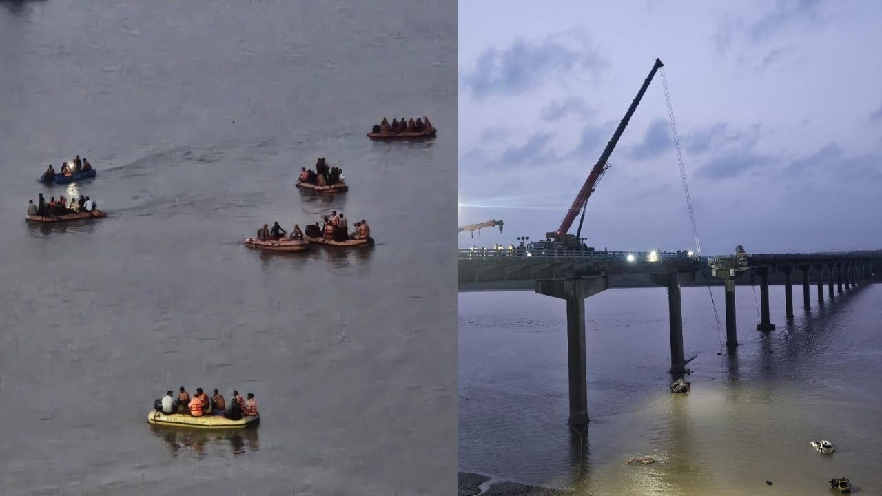 Vadodara Anand Bridge Collapse Rescue Efforts Ongoing After Tragic Truck Accident (5)