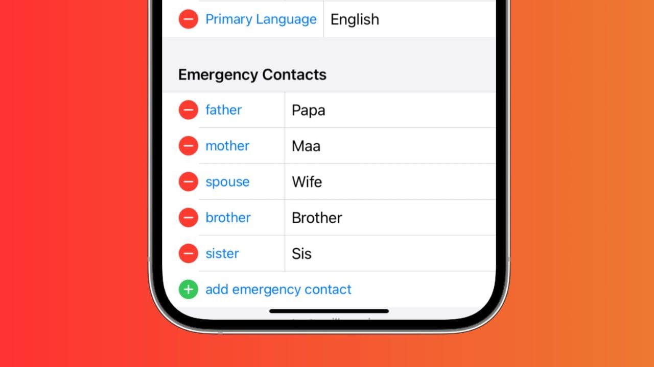 3. ઈમરજન્સી કોન્ટેક્ટ સેટ કરવું: ઈમરજન્સી SOS ઉપરાંત, તમે તમારી નજીકના લોકોને ઈમરજન્સી કોન્ટેક્ટ તરીકે સેટ કરી શકો છો. આ માટે, iPhone ના સેટિંગ્સમાં જાઓ, "Emergency SOS" શોધો, Health એપમાં "Edit Emergency Contacts in Health" વિકલ્પ પસંદ કરો. અહીં તમે સંપર્કો ઉમેરી અથવા સંપાદિત કરી શકો છો અથવા સીધા જ હેલ્થ એપ ખોલી શકો છો → પ્રોફાઇલ આઇકોન પર ટેપ કરો → મેડિકલ આઈડી પર જાઓ → "એડિટ" પર ટેપ કરીને સંપર્કો ઉમેરો. જ્યારે પણ SOS કોલ કરવામાં આવે છે, ત્યારે તમારા પસંદ કરેલા કટોકટી સંપર્કોને SMS દ્વારા સૂચના પણ મોકલવામાં આવે છે.