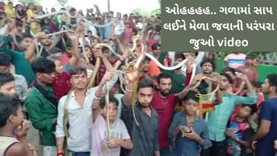Viral video: સેંકડો લોકો ગળામાં સાપ લટકાવીને મેળામાં જાય છે, ગુજરાતના લોકોના આવો મેળા ક્યારે પણ નહીં જોયો હોય જુઓ video
