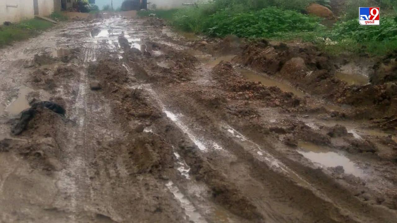 Ahmedabad : સાણંદના ગોકળપુરામાં કાદવ-કીચડવાળા રસ્તા પર નનામી લઈ જવા મજબૂર ! જુઓ Video