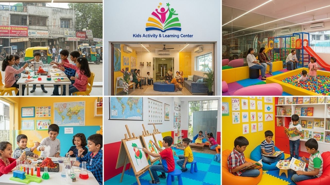 ટૂલ્સમાં બેઝિક રમકડાં, ઇન્ડોર સ્લાઇડ્સ, બૉલ પૂલ, સ્વિંગ્સ, રંગબેરંગી ખુરશીઓ અને ટેબલ્સ સાથે ડ્રોઈંગ બૂક્સ, પઝલ્સ, ફ્લેશ કાર્ડ્સ જેવી લર્નિંગ કિટ્સ ખરીદવી જરૂરી છે. મોટા સ્તરે પ્રોજેક્ટર, ટીવી અને મ્યુઝિક સિસ્ટમથી શૈક્ષણિક વીડિયો, કાર્ટૂન શો અને ડાન્સ-સિંગિંગ એક્ટિવિટી કરાવી શકાય છે.