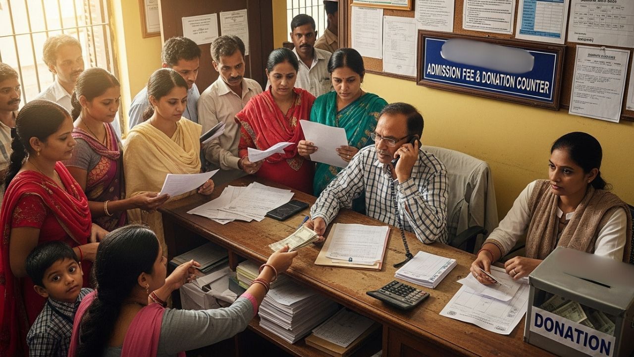 Indian Penal Code (IPC) – જો શાળા દબાણ હેઠળ ડોનેશન એકત્રિત કરી રહી હોય તો તેને "ખંડણી" (extortion) (કલમ 383-384 IPC) અથવા "છેતરપિંડી" (કલમ 420 IPC) હેઠળ ગુનો ગણી શકાય.
