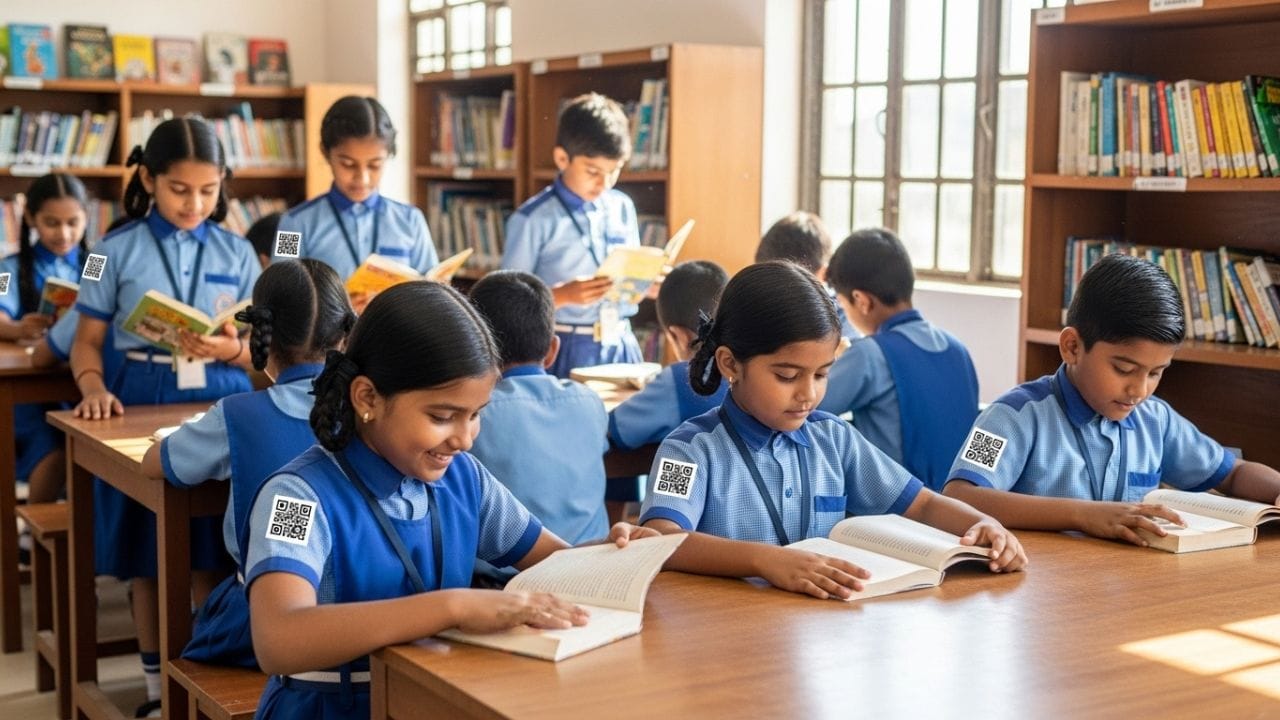 ત્રિચી સ્કૂલની પહેલ: તમિલનાડુમાં ત્રિચીની કોર્પોરેશન એલિમેન્ટરી સ્કૂલે બાળકોની સલામતીને ધ્યાનમાં રાખીને એક અનોખી પહેલ કરી છે. અહીં હવે બાળકોના યુનિફોર્મ પર QR કોડ લગાવવામાં આવી રહ્યો છે. જેમાં વિદ્યાર્થીની મહત્વપૂર્ણ માહિતી રેકોર્ડ કરવામાં આવશે. QR કોડ સ્કેન થતાં જ બાળક અને તેના ઘરના સરનામા વિશે સંપૂર્ણ વિગતો જાહેર થશે. આનાથી બાળકો ખોવાઈ જતા બચી જશે.
