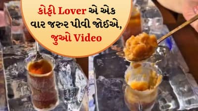 Coffee Video : બરફની અંદર તૈયાર કરવામાં આવી છે આ રસપ્રદ કોફી, પદ્ધતિ જોઈને તમારું મન ચોક્કસ ચકરાવે ચડી જશે