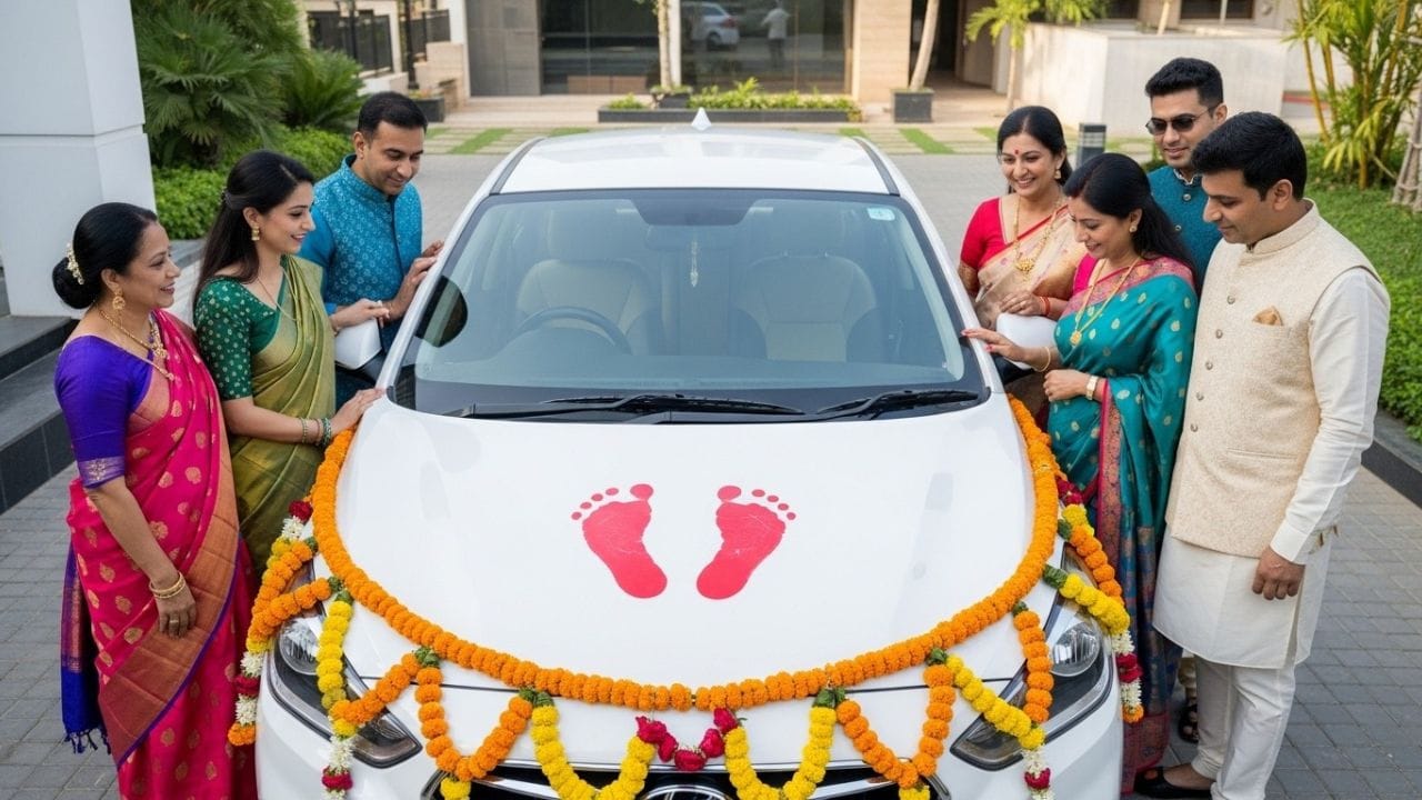 જેમ સોના-ચાંદી, રુપિયા, મકાન વગેરે સંપતિ છે. તેવી જ રીતે કારને પણ એક સંપતિ જ માનવામાં આવે છે. સંપતિએ શુક્ર ગ્રહ સાથે જોડવામાં આવે છે. જેવી રીતે આપણે રુપિયા ઉપર પગ નથી મુકતા...કેમ કે તેને આપણે લક્ષ્મી માનીએ છીએ. તેવી જ રીતે કાર પણ લક્ષ્મી જ ગણવામાં આવે છે. તેના પર ક્યારેય પગના મુકવા જોઈએ.