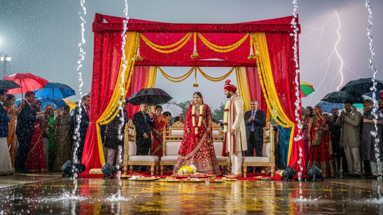 જ્યોતિષશાસ્ત્રમાં, લગ્નના દિવસે વરસાદને ખાસ શુભ માનવામાં આવે છે. તેને ફક્ત હવામાનની અસર જ નહીં, પરંતુ બ્રહ્માંડનો સંદેશ પણ માનવામાં આવે છે. તે એક સંકેત છે કે લગ્નમાં પડકારો હોવા છતાં, દંપતીનું જીવન સકારાત્મક ઉર્જા, ખુશી અને આશીર્વાદથી ભરેલું રહેશે.વરસાદનો આ આશીર્વાદ માત્ર પ્રતીકાત્મક નથી પણ ભાવનાત્મક અને માનસિક સંતુલન પણ આપે છે. લગ્નના દિવસે આ અનુભવ દંપતી અને તેમના પરિવાર માટે યાદગાર બની જાય છે અને જીવન એક નવી આશા સાથે શરૂ થાય છે.
