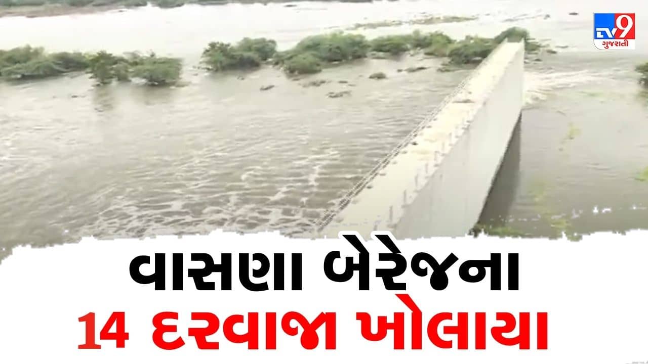 Ahmedabad Rain : વાસણા બેરેજમાં પાણીની આવક વધી, 14 દરવાજા 5 ફૂટ ખોલાયા, જુઓ Video