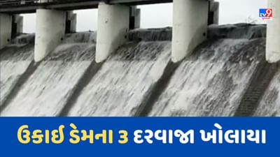 Tapi : ઉકાઈ ડેમમાં સતત પાણીની આવક, જળસ્તર વધતા 3 દરવાજા ખોલાયા, જુઓ Video Tapi : ઉકાઈ ડેમમાં સતત પાણીની આવક, જળસ્તર વધતા 3 દરવાજા ખોલાયા, જુઓ Video