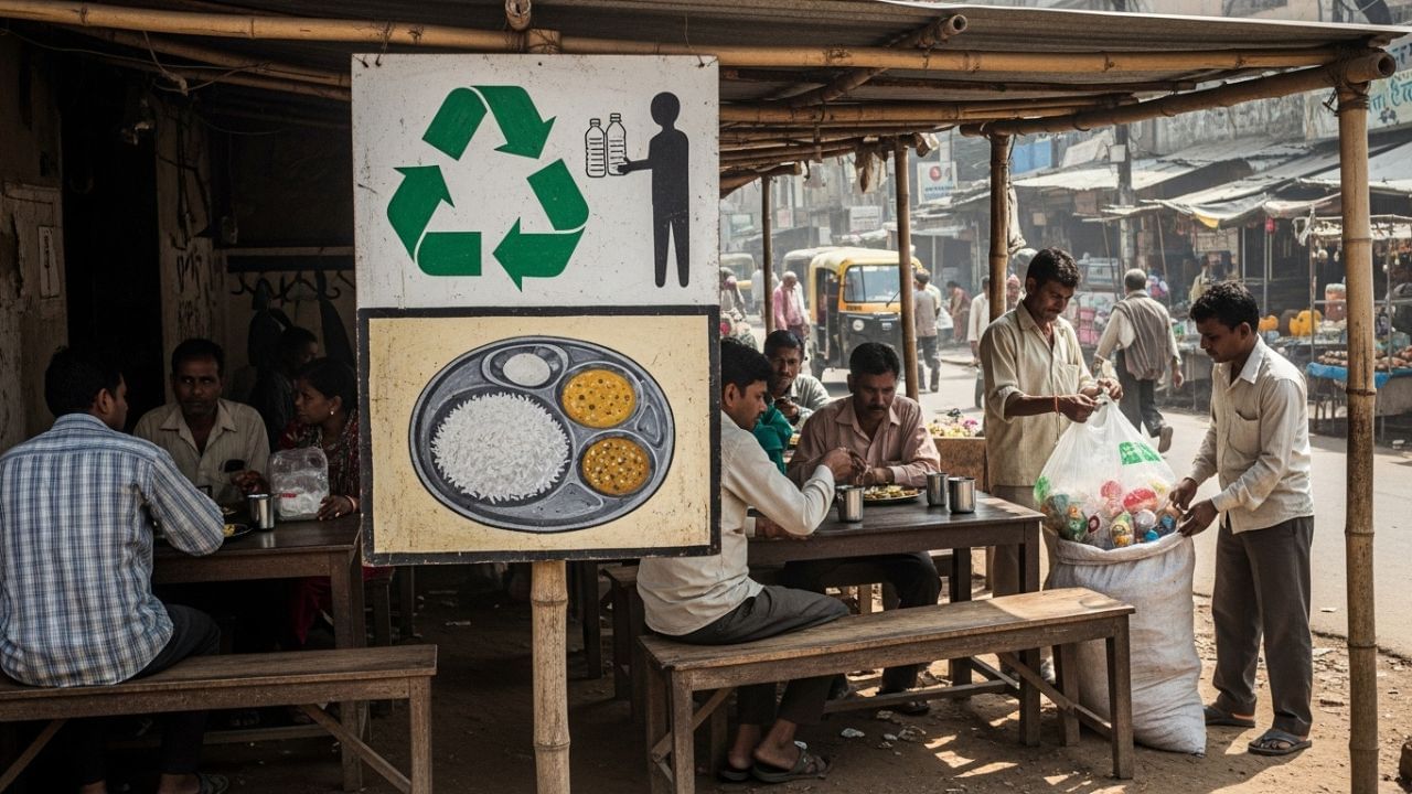 આ કાફેમાં એક કિલો (1000 ગ્રામ) પ્લાસ્ટિક આપવા પર એક ફૂલ ડિશ ભોજન આપવામાં આવે છે. આ સિવાય અડધો કિલો (500 ગ્રામ) પ્લાસ્ટિક આપવા પર વડાપાંવ કે સમોસા જેવો નાસ્તો આપવામાં આવે છે.