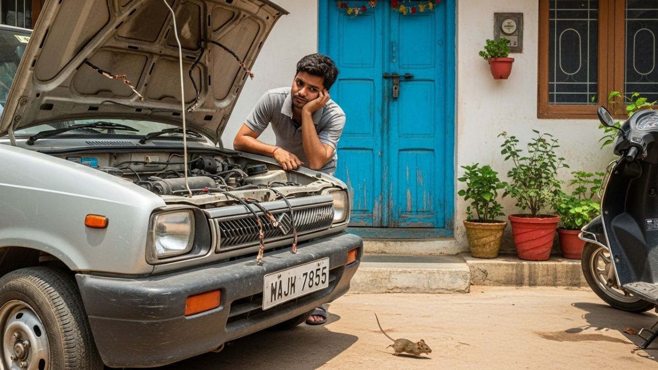 ઉંદરો દ્રારા વાયર કાપવાથી: લાંબા સમય સુધી નિષ્ક્રિય પડેલા વાહનનું બીજું મોટું જોખમ તેમાં જંતુઓ પોતાનું ઘર બનાવે છે. ઉંદરો ઘણીવાર એન્જિનના ડબ્બામાં પ્રવેશ કરે છે અને વાયર અને કેબલને કાપે છે. આ વાહનના વર્તમાન પુરવઠાને સંપૂર્ણપણે તોડી નાખે છે અને બેટરી ચાર્જ થવા છતાં, વર્તમાન વિવિધ ઉપકરણો સુધી પહોંચી શકતો નથી.