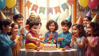 Ganesh Chaturthi 2025: બાપ્પાએ કેક કાપી અને બાળકો ખુશ થયા, લોકોમાં ગણેશ ચતુર્થીનો ઉત્સાહ સાતમા આસમાને - જુઓ Video