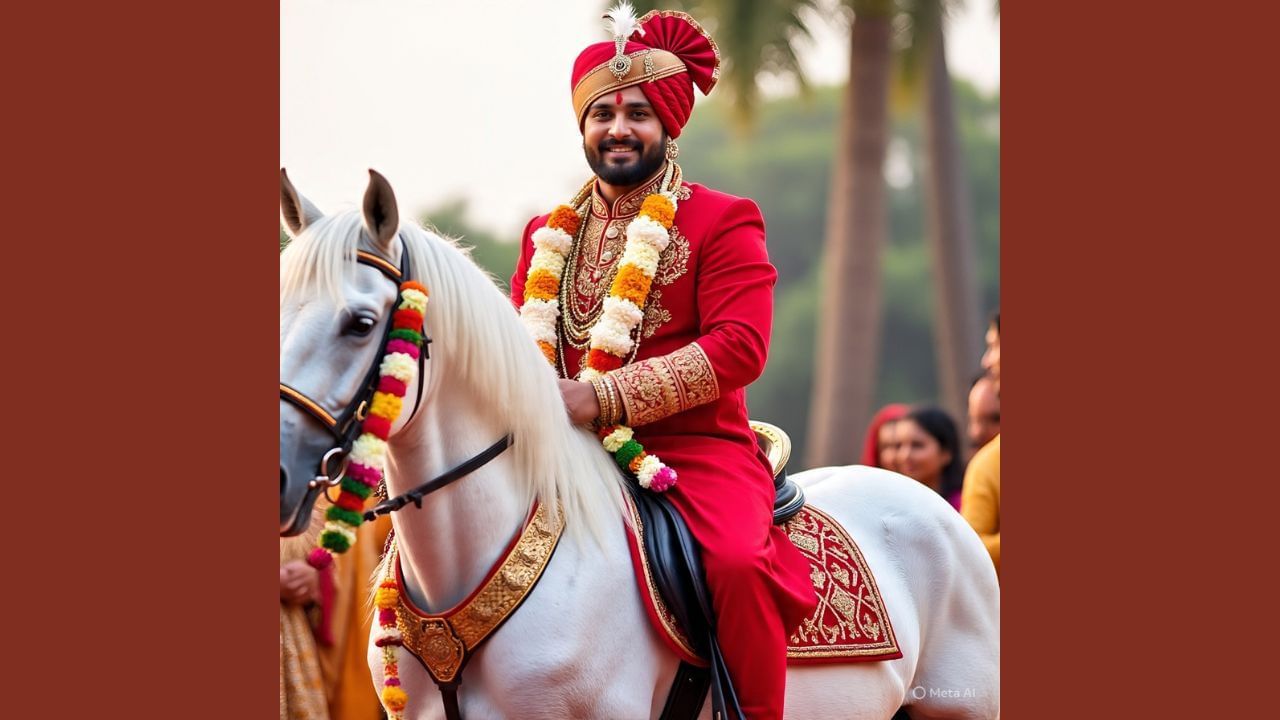 લગ્ન દરમિયાન અને પછી ઘણા પ્રકારના રિવાજો કરવામાં આવે છે. જેમાંથી એક છે વરરાજાને ઘોડી પર બેસીને સરઘસ કાઢવું. આપણે બધાએ ઘણી વખત વરરાજાને ઘોડી પર સવારી કરતા જોયા હશે, પરંતુ શું તમે તેની પાછળનું કારણ જાણો છો. શું તમે જાણો છો કે વરરાજા તેના લગ્નના દિવસે ઘોડી પર કેમ બેસે છે. જો નહીં તો આજે આ આર્ટિકલમાં અમે તમને આ વિશે જણાવવા જઈ રહ્યા છીએ. ચાલો જાણીએ કે વરરાજા લગ્નમાં ઘોડી પર કેમ બેસે છે.
