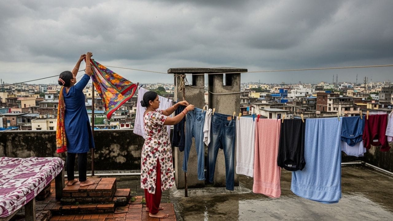 જો તમે રંગીન કપડાં સૂકવી રહ્યા છો, તો સફેદ કપડાં એકસાથે ન સૂકવો. જો રંગીન કપડાંના નિશાન સફેદ કપડાં પર લાગે છે તો તે દૂર થતું નથી અને કપડાં પહેરવામાં આવતા નથી. આવી સ્થિતિમાં સફેદ અને રંગીન કપડાંને એક વાયર પર ન સૂકવો, પરંતુ તેને અલગ વાયર પર સૂકવો, જેથી નિશાન કપડાં પર ન આવે.