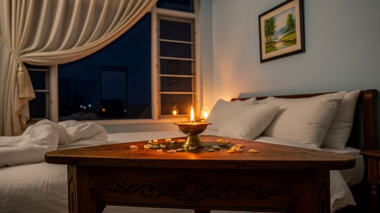 વાસ્તુ શાસ્ત્ર અનુસાર ઘીનો દીવો પ્રગટાવવાના ફાયદા: કેટલાક વિદ્વાનોના મતે ઘીના દીવા પર્યાવરણમાં સકારાત્મક ઉર્જા ફેલાવે છે. એવું માનવામાં આવે છે કે ઘીના દીવાની જ્યોત પવિત્ર દેવતાને શાંત કરવામાં અને ઊંઘ સુધારવામાં મદદ કરે છે.