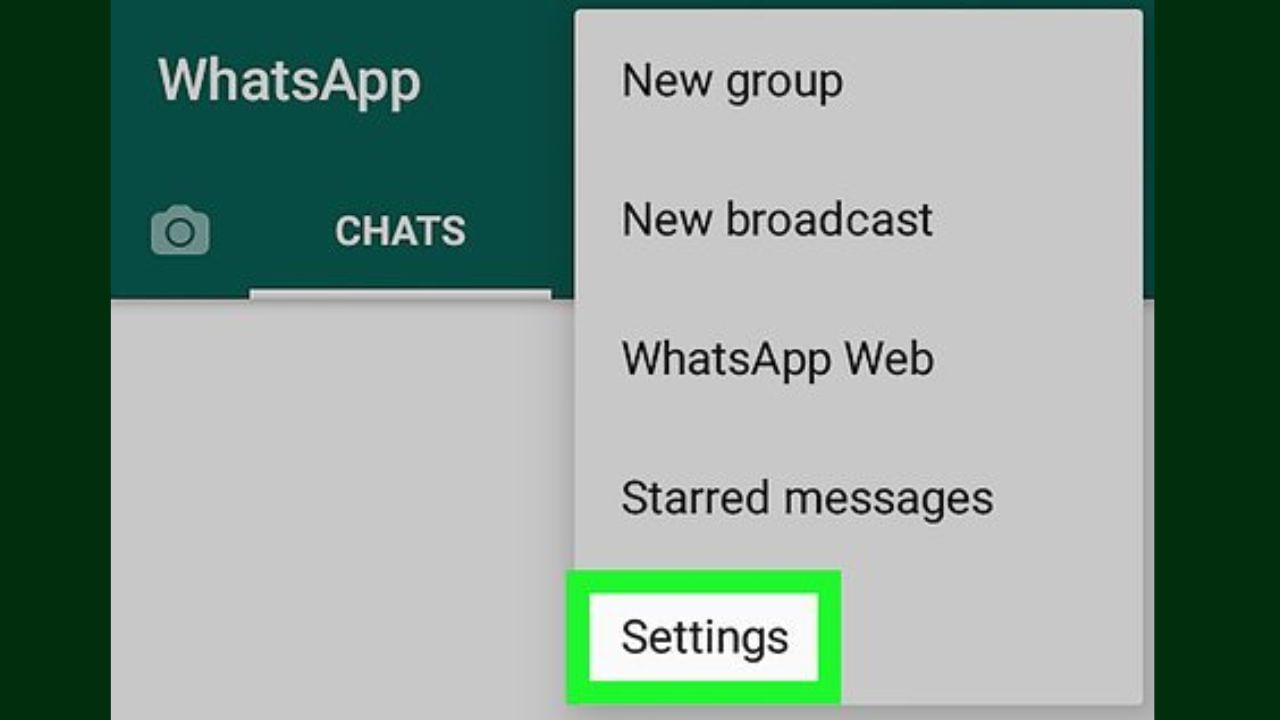 ફીચર ચાલુ કરવા માટે, WhatsApp ના સેટિંગ્સમાં જાઓ.