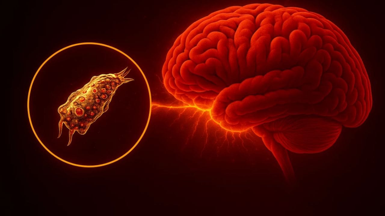  આ ચેપ નેગ્લેરિયા ફોવલેરી નામના સૂક્ષ્મજીવાણુને કારણે થાય છે, જેને સામાન્ય રીતે 'મગજ ખાનાર અમીબા' તરીકે ઓળખવામાં આવે છે. આ જીવ તળાવ, તળાવો અથવા ગંદા પાણીમાં અને અપૂરતી જાળવણીવાળા સ્વિમિંગ પુલમાં પણ ખીલે છે. ગરમ પરિસ્થિતિઓ આ સૂક્ષ્મજંતુ માટે એક આદર્શ સંવર્ધન સ્થળ બનાવે છે, જેના કારણે પાણીની પ્રવૃત્તિઓ દરમિયાન માનવીઓ તેના સંપર્કમાં આવવાની શક્યતા વધી જાય છે.
