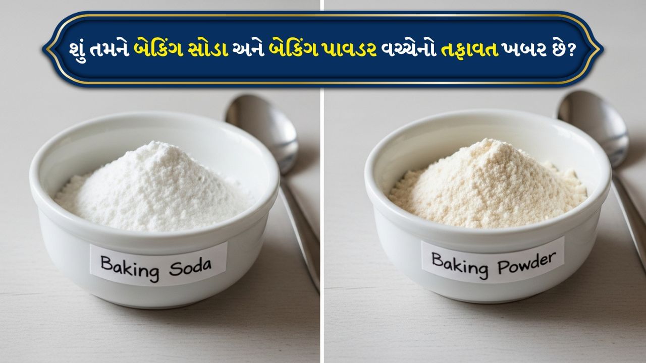 Difference between baking soda and baking powder