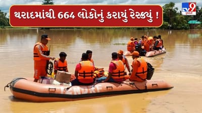 Banasknatha Rain : ભારે વરસાદના કારણે થરાદ તાલુકામાંથી અત્યાર સુધી 664 લોકોનું કરાયું રેસ્ક્યું, 124 ગામને હાલાકી, જુઓ Video