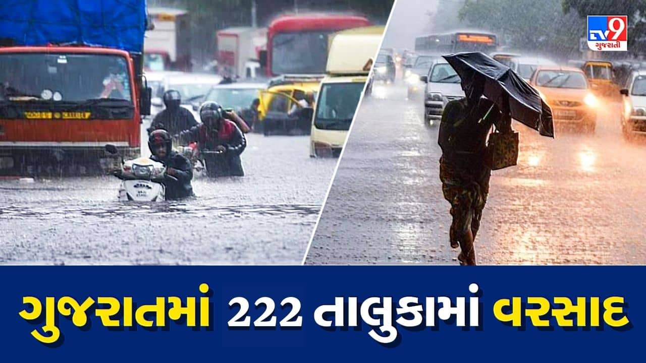 Gujarat Rain : રાજ્યના 222 તાલુકાઓમાં ધોધમાર વરસાદ વરસ્યો, સૌથી વધુ સુઈગામમાં 16.14 ઈંચ વરસાદ ખાબક્યો, જુઓ Video