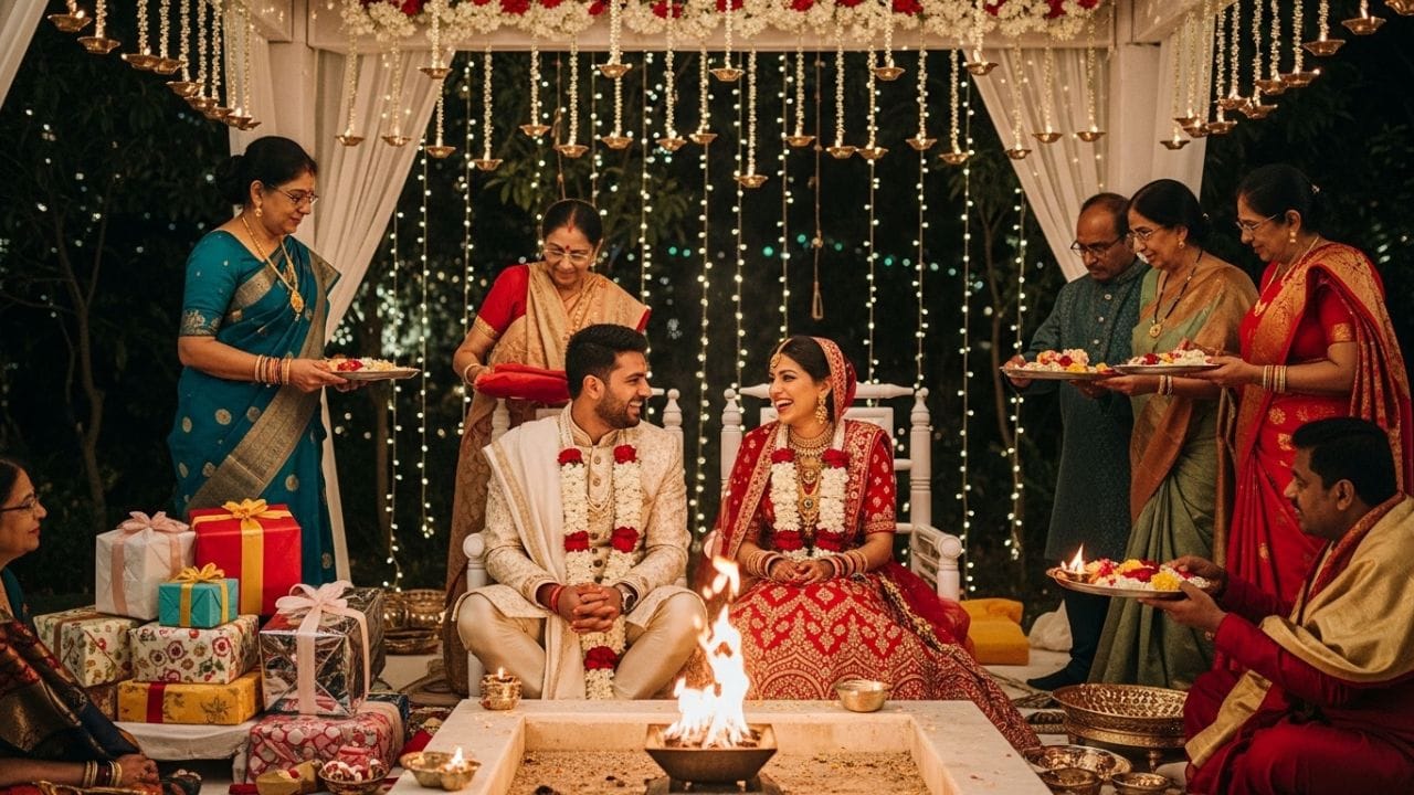 રાત્રે લગ્નનું મનોવિજ્ઞાન: ભારત એક કૃષિપ્રધાન દેશ રહ્યો છે. દિવસનો સમય ખેતી અને મજૂરીમાં વિતાવતો હતો, લોકો લગ્નમાં હાજરી આપવા માટે દિવસ દરમિયાન રજા લઈ શકતા ન હતા. તેથી ધીમે ધીમે રાત્રિનો સમય લગ્ન માટે વધુ અનુકૂળ માનવામાં આવતો હતો. રાત્રિનું ઠંડુ વાતાવરણ લગ્નની સરઘસ અને મહેમાનો માટે આરામદાયક હતું. આ ઉપરાંત દીવા અને પછી ઇલેક્ટ્રિક લાઇટના ઉપયોગથી લગ્ન વધુ આકર્ષક અને ઉત્સવપૂર્ણ બન્યા. એટલે કે હવે લગ્ન માત્ર એક ધાર્મિક વિધિ નહીં પણ એક સામાજિક ઉજવણી પણ બની ગયા છે. જો આપણે આધુનિક અને વ્યવસાયિક દૃષ્ટિકોણથી માનીએ તો આજના યુગમાં રાત્રિ લગ્નોએ એક વિશાળ ઉદ્યોગને જન્મ આપ્યો છે.