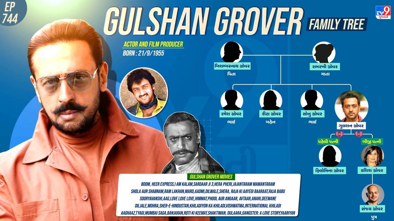 ગુલશન ગ્રોવરના પરિવાર અને પર્સનલ લાઈફ વિશે જાણો