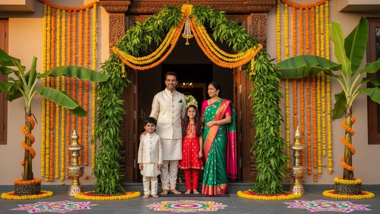 પર્યાવરણ માટે સલામત: આંબાના પાન કુદરતી અને બાયોડિગ્રેડેબલ છે અને પર્યાવરણને નુકસાન પહોંચાડતા નથી. પ્લાસ્ટિક અથવા કૃત્રિમ સુશોભન સામગ્રીનો ઉપયોગ કરતાં કેરીના પાનનો ઉપયોગ વધુ પર્યાવરણને અનુકૂળ છે.