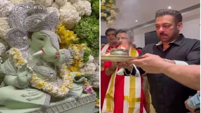 સૌ કોઈ જાણે છે કે દર વર્ષે સલમાન ખાન પોતાના ઘરે બાપ્પાનું ધામધૂમથી સ્વાગત કરે છે. આ વર્ષે પણ સલમાન ખાનના ઘરે બાપ્પાનું ઉત્સાહપૂર્વક ધામધૂમથી સ્વાગત કરવામાં આવ્યું હતું. આ વર્ષે પણ સલમાને પોતાના પરિવાર અને નજીકના મિત્રો સાથે ગણેશ ચતુર્થી ઉજવી હતી. આ ઉજવણીનો એક વીડિયો પણ સામે આવ્યો છે. જેમાં તે પોતાના માતા-પિતા, ભાઈ, બંને બહેનો અને તેમના પરિવાર સાથે જોવા મળી રહ્યો છે.