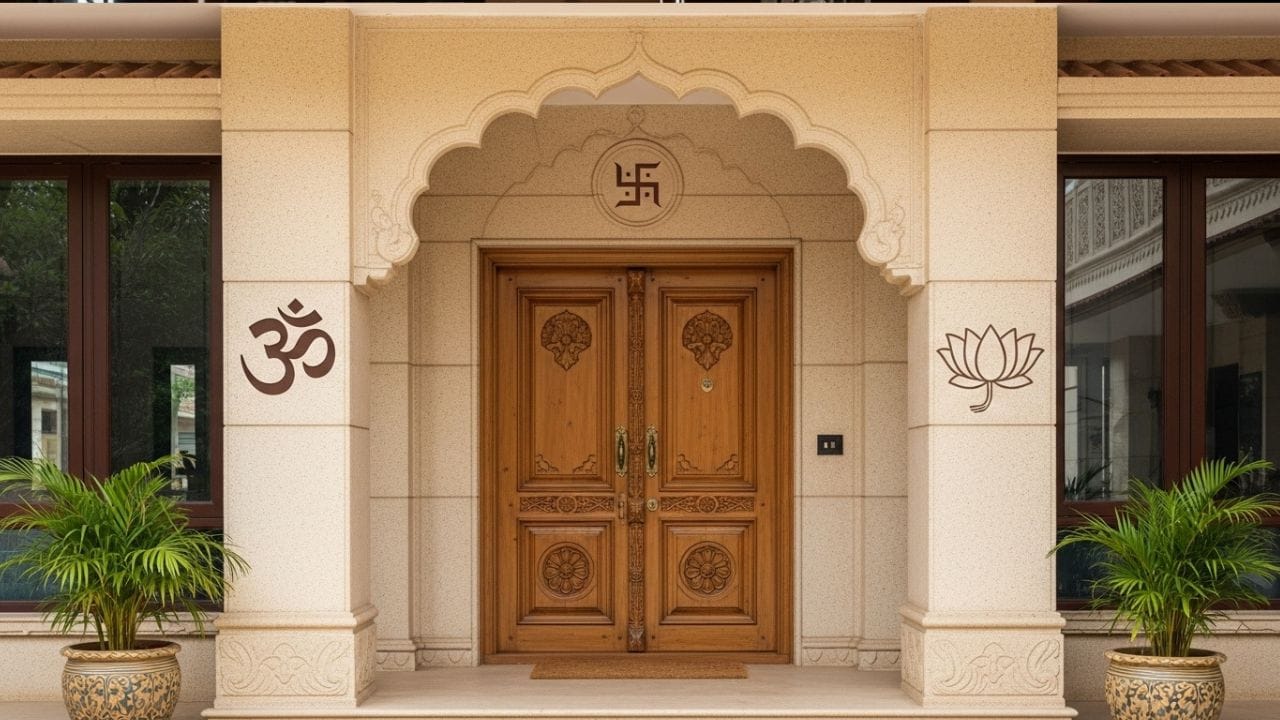 વાસ્તુશાસ્ત્રના મત અનુસાર, ઘરમાં કેટલીક સરળ વસ્તુઓ અપનાવીને નકારાત્મક અસર અને દુષ્ટ નજરથી બચી શકાય છે. ઘરના મુખ્ય પ્રવેશદ્વાર પર સ્વસ્તિક, શુભ-લાભ કે ઓમ જેવા પવિત્ર ચિહ્નો બનાવવાથી ઉર્જા શુદ્ધ થાય છે અને ખરાબ નજરનો પ્રભાવ ઘટે છે. એ જ રીતે, ફટકડીને એક વાટકીમાં રાખીને તેને ઘરના ખૂણામાં કે પ્રવેશદ્વાર નજીક મૂકવાથી નકારાત્મક શક્તિ દૂર થવામાં મદદ મળે છે. થોડા દિવસો પછી તેને બદલવું શુભ માનવામાં આવે છે. આ ઉપરાંત, ઘરમાં તુલસીનો છોડ રાખવો અને તેને નિયમિત પાણી આપવું પણ સકારાત્મક ઉર્જા જાળવવા માટે ઉત્તમ ઉપાય છે. ( Credits: AI Generated )