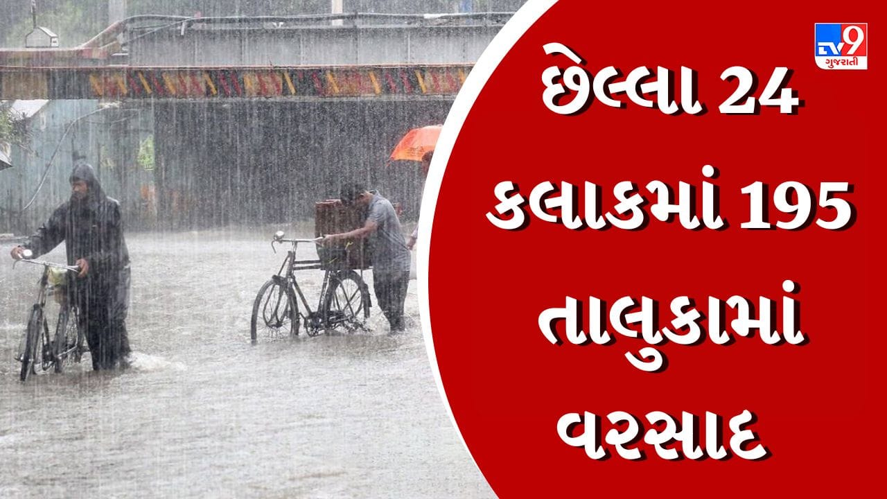 Rain News : છેલ્લા 24 કલાકમાં 195 ઈંચ વરસાદ નોંધાયો, સૌથી વધુ ઉમરપાડામાં 8.11 ઈંચ વરસાદ ખાબક્યો, જુઓ Video
