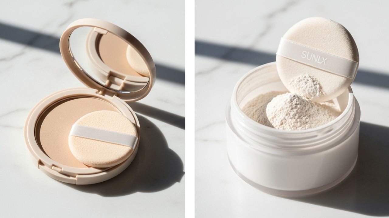 ક્યારે લગાવવું?: કોમ્પેક્ટ પાવડર લૂઝ પાવડર કરતાં વધુ કવરેજ પૂરું પાડે છે. તેથી જો તમે BB અથવા CC ક્રીમ જેવા હળવા ફાઉન્ડેશનનો ઉપયોગ કરી રહ્યા છો, તો કોમ્પેક્ટ પાવડર યોગ્ય પસંદગી રહેશે. જો તમે પાર્ટી અથવા ટ્રિપ માટે ભારે કવરેજ ધરાવતું ફાઉન્ડેશન લગાવી રહ્યા છો, તો લૂઝ પાવડર શ્રેષ્ઠ વિકલ્પ રહેશે.