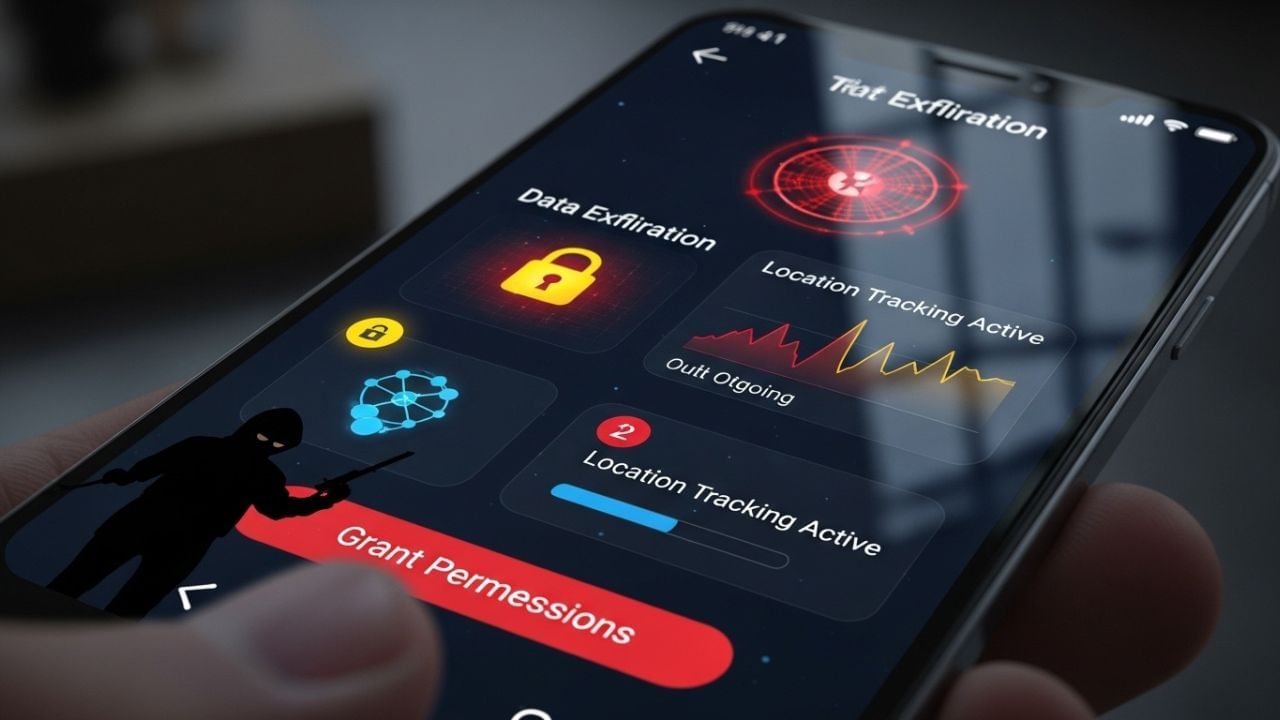 સાયબર ગુનેગારો સ્પાયવેરની મદદથી તમારી ખાનગી માહિતી ચોરી શકે છે અને પછી તે માહિતી લીક કરવાની ધમકી આપી પૈસા ઉઘરાવવાનો પ્રયાસ કરી શકે છે. ખાસ કરીને, જો તમે ઈ-બેંકિંગ સેવાઓનો ઉપયોગ કરો છો, તો તેઓ તમારા ખાતામાં સાથે  સાયબર છેતરપિંડી પણ કરી શકે છે. ( Credits: AI Generated )