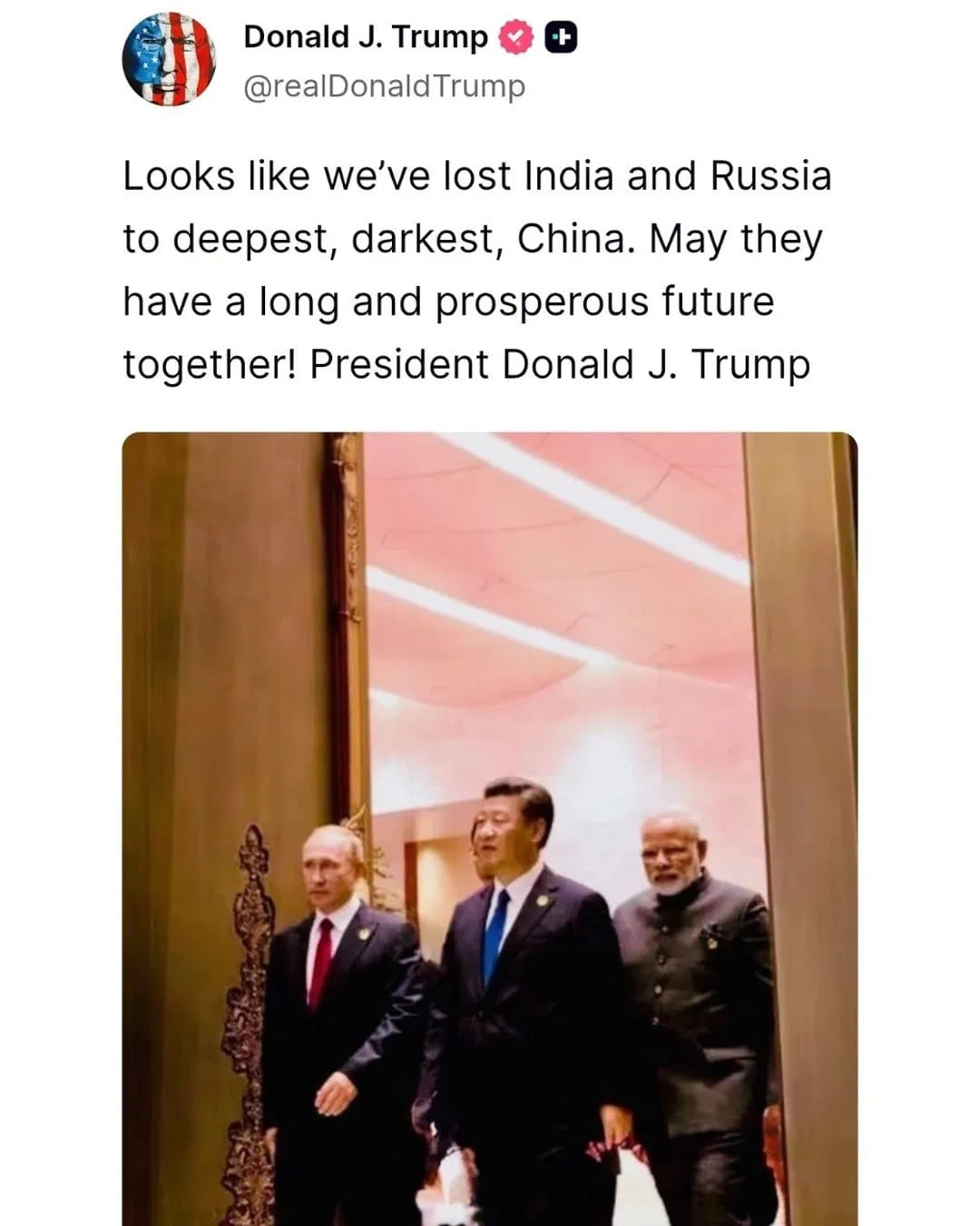 Truth Social Media Donald Trump's post on the platform