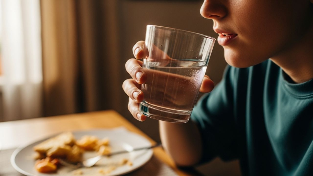 જમ્યા પછી તરત જ વધુ પડતું પાણી પીવું અયોગ્ય માનવામાં આવે છે. આનું કારણ એ છે કે શરીર તે સમયે ખોરાકને પચાવવામાં સંપૂર્ણપણે વ્યસ્ત હોય છે. તે સમયે એક આખો ગ્લાસ પાણી પીવાથી પેટમાં ભારેપણું, ગેસ, એસિડિટી અને ચયાપચય ક્રિયા ધીમી પાડી શકે છે. તેથી, નિષ્ણાતો ભોજન પછી ઓછામાં ઓછા 20 થી 30 મિનિટ પછી પાણી પીવાની ભલામણ કરે છે.