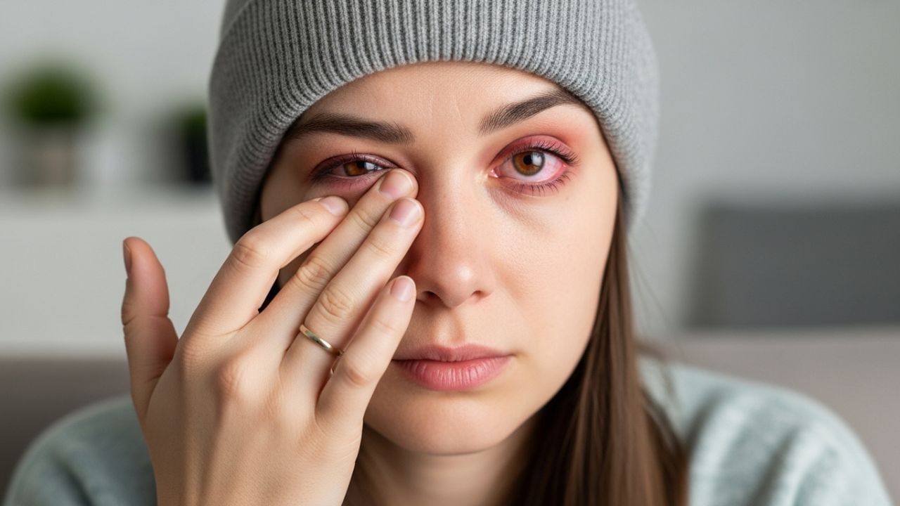 लाल आँखें - लाल आँखें कई कारणों से हो सकती हैं, जिनमें एलर्जी, थकान और संक्रमण शामिल हैं। हालाँकि, गुर्दे की बीमारी के संदर्भ में, यह उच्च रक्तचाप और मधुमेह का लक्षण भी हो सकता है। रक्त वाहिकाओं में बढ़ते दबाव के कारण, आँखों की कोशिकाओं में दरारें पड़ने लगती हैं, जिससे आँखें लाल और सूजी हुई दिखाई देती हैं।