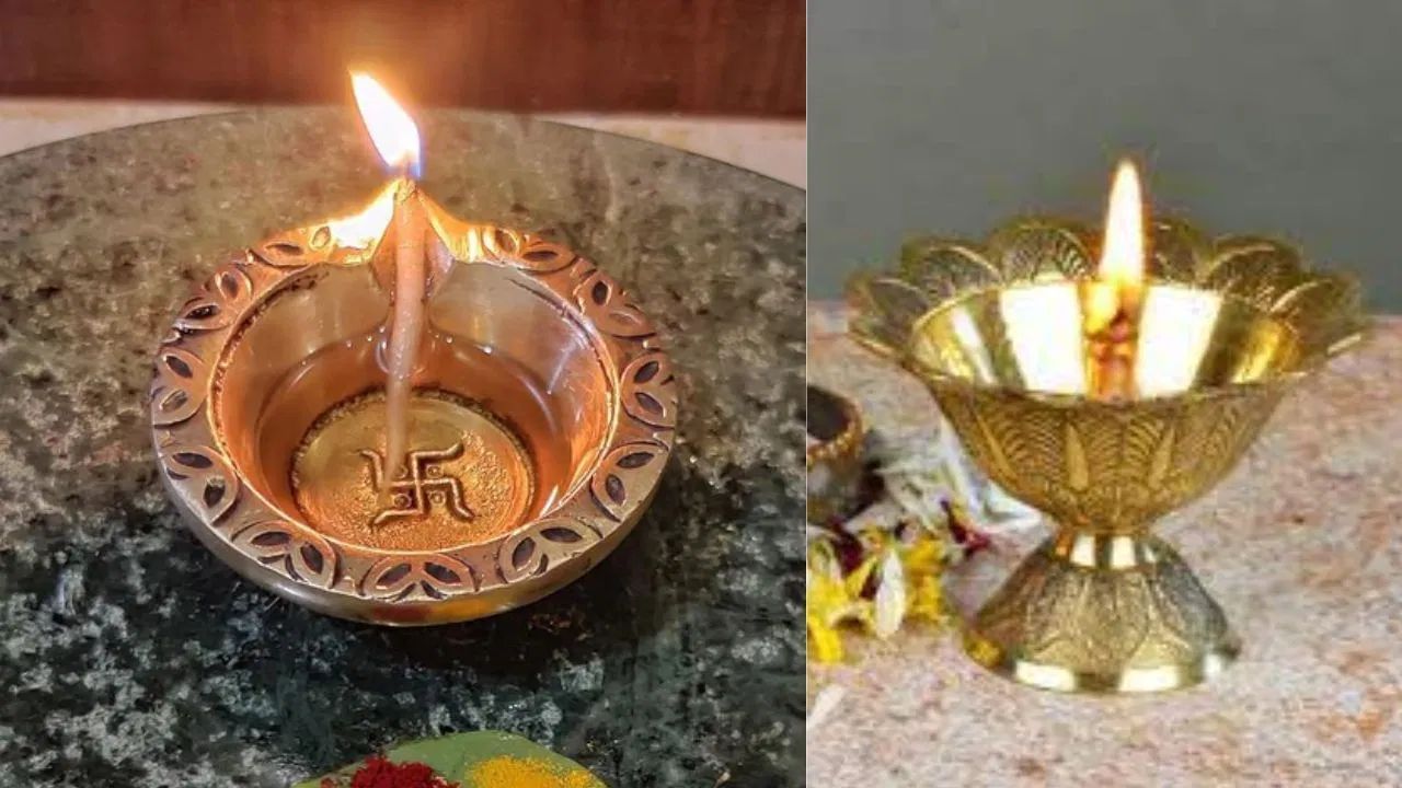 નવરાત્રિમાં દીવો પ્રગટાવવાની યોગ્ય દિશા - નવરાત્રિ દરમિયાન ઘીનો દીવો પ્રગટાવવો શુભ છે. તમે તેને ઘરના ઉત્તર-પૂર્વ ખૂણામાં અથવા અગ્નિ ખૂણામાં એટલે કે દક્ષિણ-પૂર્વ દિશામાં પ્રગટાવી શકો છો. દીવો નકારાત્મકતાને દૂર કરે છે અને ઘરમાં સકારાત્મક ઉર્જા વધારે છે. દરરોજ દીવો પ્રગટાવવાથી પર્યાવરણમાં શુદ્ધતા અને પવિત્રતા રહે છે, જેનાથી દેવીનો આશીર્વાદ પણ મળે છે.