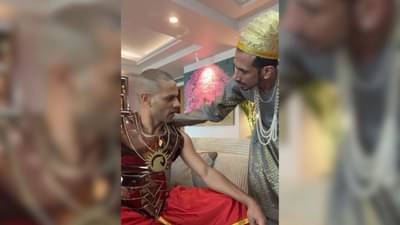 ધવન અને ચહલે મહાભારતમાંથી એક દ્રશ્ય રિક્રિએટ કર્યુ, દુર્યોધન અને શકુની મામાની જુગલબંધી પેટ પકડીને હસાવશે, જુઓ Video