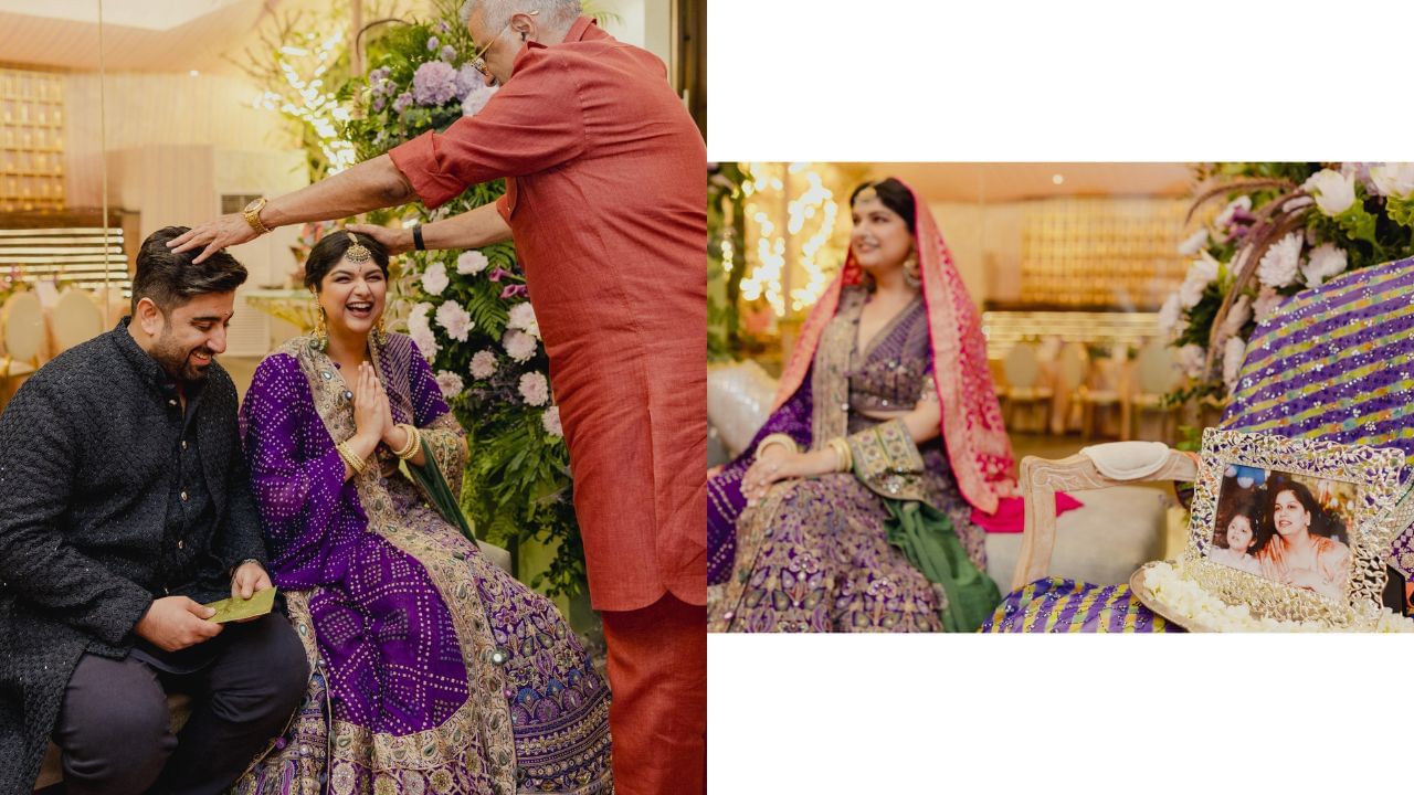 અંશુલા કપૂરે તેની સગાઈ દરમિયાન તેની માતાનો ફોટો નજીક રાખ્યો હતો. તે ખૂબ જ ભાવુક દેખાઈ.