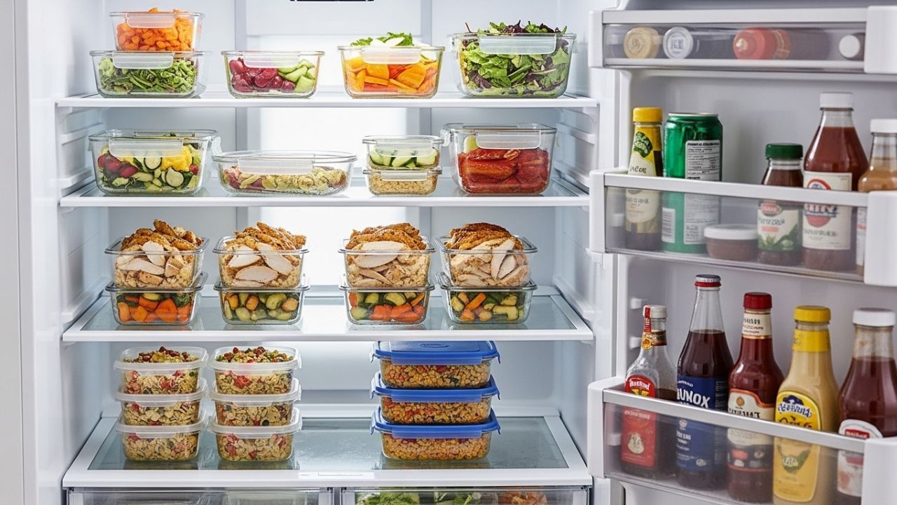 अगर आपको पहले से पका हुआ खाना खाने के लिए मजबूर होना पड़ता है, तो उसे खराब होने से बचाने के लिए उसे सही तरीके से स्टोर करना बेहद ज़रूरी है। आयुर्वेद के सिद्धांतों के अनुसार, खाने में बैक्टीरिया की वृद्धि को रोकने और उसे खाने योग्य बनाए रखने के लिए वैक्यूम सीलिंग या हीट इंसुलेशन का इस्तेमाल फायदेमंद माना जाता है। (साभार: एआई जेनरेटेड)