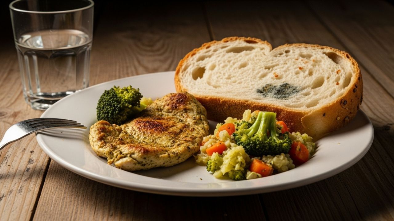 आयुर्वेद के सिद्धांतों के अनुसार, बचा हुआ खाना खाने से शरीर में दोषों का असंतुलन और पाचन संबंधी समस्याएं हो सकती हैं। आयुर्वेद में बताए गए तीन दोषों, वात, पित्त और कफ में से वात दोष पाचन प्रक्रिया से सबसे अधिक जुड़ा हुआ है। जब बासी या लंबे समय से रखा हुआ भोजन खाया जाता है, तो वात दोष में असंतुलन की संभावना बढ़ जाती है। इसके अलावा, समय के साथ बचे हुए भोजन में बैक्टीरिया और कीटाणु तेजी से पनपने लगते हैं, जो स्वास्थ्य के लिए हानिकारक हो सकते हैं। साथ ही, भोजन में मौजूद पोषक तत्व धीरे-धीरे नष्ट हो जाते हैं, जिससे वह शरीर को पर्याप्त पोषण नहीं दे पाता। इसी वजह से आयुर्वेद सुझाव देता है कि खाना पकाने के एक घंटे के भीतर ही उसका सेवन कर लेना सबसे अच्छा होता है, ताकि शरीर को पूरा पोषण और ऊर्जा मिल सके। (साभार: एआई जेनरेटेड)