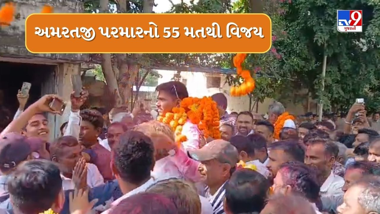 Banaskantha : બનાસ ડેરીની ચૂંટણીમાં ભાજપનો દબદબો, અમરતજી પરમારનો 55 મતથી વિજય, જુઓ Video